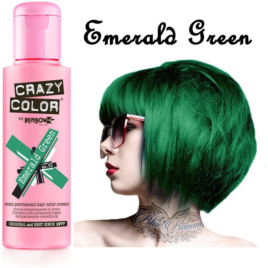 Crazy Color Semi Permanent Hair Color Cream 100ml Emerald Green 4pcs 2.29 each CC18